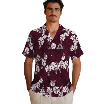 new mexico state aggies hibiscus petals crimson hawaiian shirts fashion forward