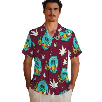 new mexico state aggies bong smile crimson hawaiian shirts fashion forward