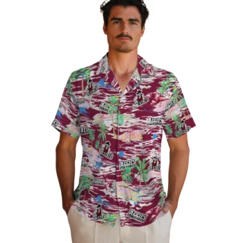 new mexico state aggies flamingo retreat crimson hawaiian shirts fashion forward