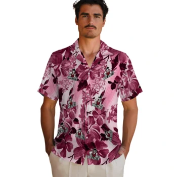 new mexico state aggies hibiscus arrangement crimson hawaiian shirts fashion forward