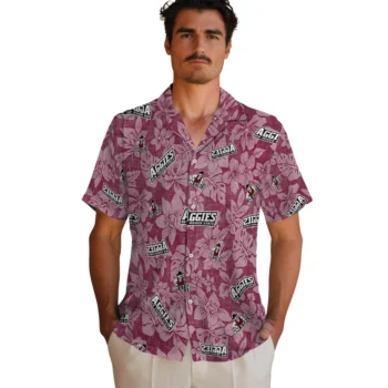 new mexico state aggies hibiscus oasis crimson hawaiian shirts fashion forward