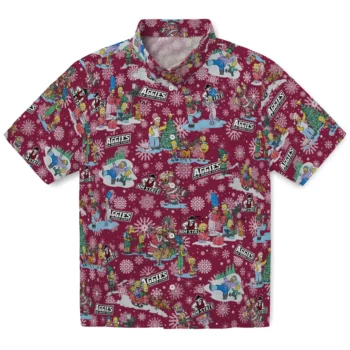 new mexico state aggies simpsons christmas crimson hawaiian shirts best selling