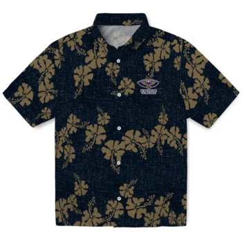 new orleans pelicans hibiscus petals navy hawaiian shirts best selling