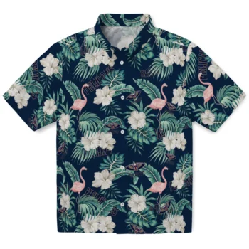new orleans pelicans flamingo palms navy hawaiian shirts best selling