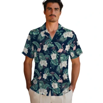 new orleans pelicans flamingo palms navy hawaiian shirts fashion forward