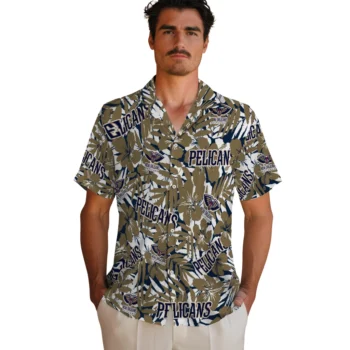 new orleans pelicans hibiscus overlay hawaiian shirts fashion forward