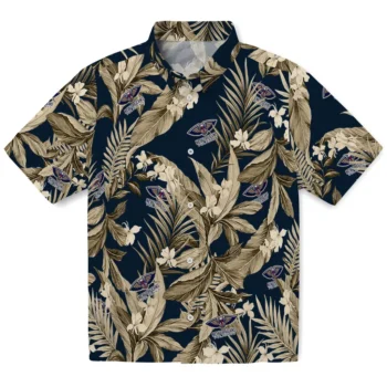 new orleans pelicans palm leaves navy hawaiian shirts best selling