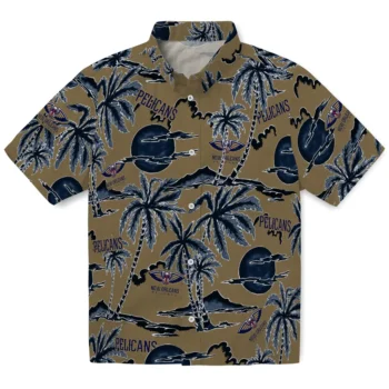 new orleans pelicans palm sunset hawaiian shirts best selling
