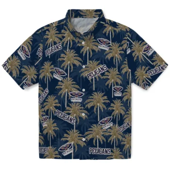 new orleans pelicans palm grove navy hawaiian shirts best selling