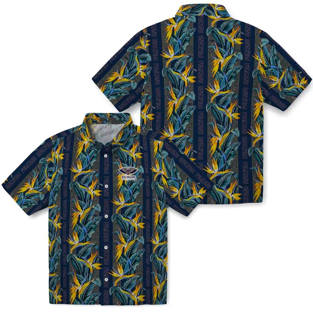 New Orleans Pelicans Hawaiian Shirt - Paradise Vines new orleans pelicans paradise vines navy hawaiian shirts high quality