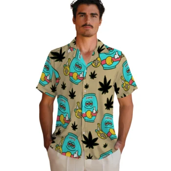new orleans saints bong smile gold hawaiian shirts fashion forward