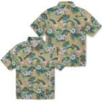 New Orleans Saints Hawaiian Shirt – Flamingo and Hibiscus