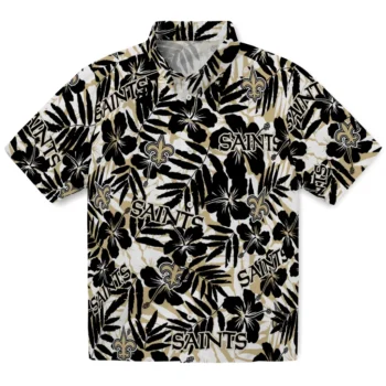 new orleans saints hibiscus overlay hawaiian shirts best selling