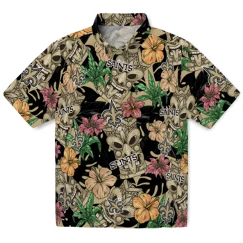 new orleans saints tiki jungle gold hawaiian shirts best selling