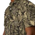 New Orleans Saints Hawaiian Shirt – Leaf Outline