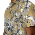 New Orleans Saints Hawaiian Shirt – Palm Leaves
