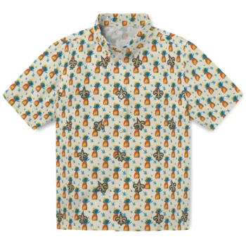 new orleans saints pineapple delight beige hawaiian shirts best selling
