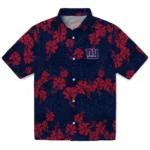 New York Giants Hawaiian Shirt – 50th State Flower
