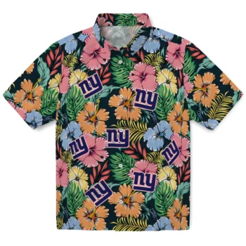 new york giants brilliant hibiscus garden hawaiian shirts best selling