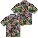 New York Giants Hawaiian Shirt – Brilliant Hibiscus Garden