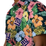 New York Giants Hawaiian Shirt – Brilliant Hibiscus Garden