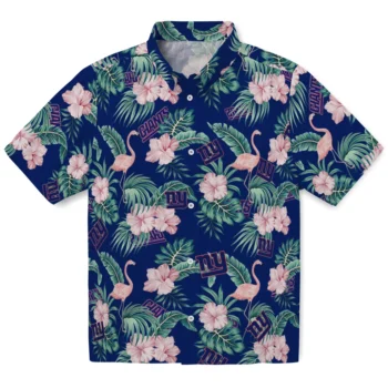 new york giants flamingo palms blue hawaiian shirts best selling