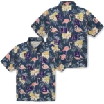 New York Giants Hawaiian Shirt – Flamingo Hibiscus