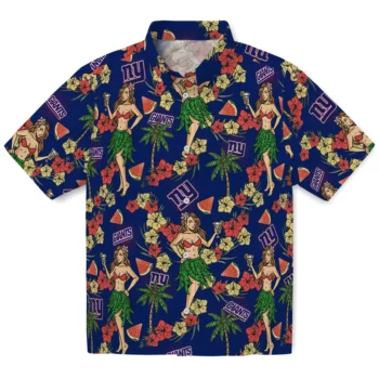 new york giants hawaiian girls design blue hawaiian shirts best selling