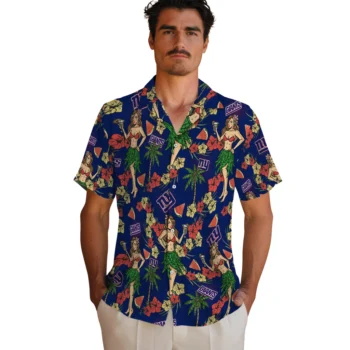 new york giants hawaiian girls design blue hawaiian shirts fashion forward