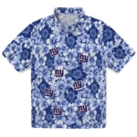 New York Giants Hawaiian Shirt – Hibiscus Blooms