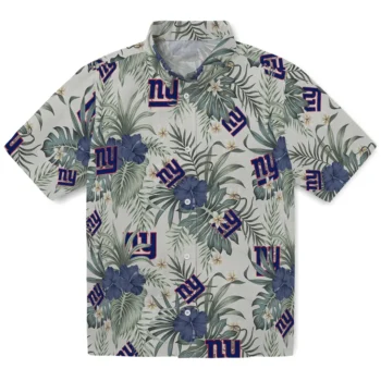 new york giants hibiscus designs beige hawaiian shirts best selling