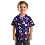 New York Giants Hawaiian Shirt – Hibiscus Flower Design
