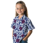 New York Giants Hawaiian Shirt – Hibiscus Motif