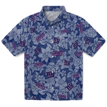 new york giants hibiscus oasis blue hawaiian shirts best selling