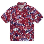 New York Giants Hawaiian Shirt – Hibiscus Overlay