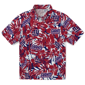 new york giants hibiscus overlay hawaiian shirts best selling