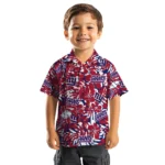 New York Giants Hawaiian Shirt – Hibiscus Overlay