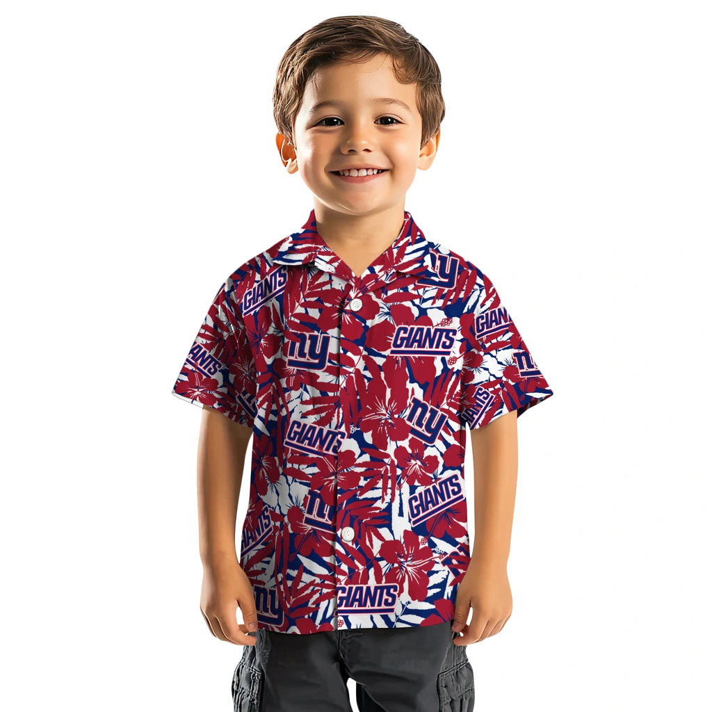 New York Giants Hawaiian Shirt - Hibiscus Overlay new york giants hibiscus overlay hawaiian shirts top rated