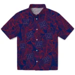 New York Giants Hawaiian Shirt – Leaf Outline