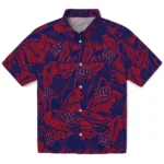 New York Giants Hawaiian Shirt – Monstera Layer