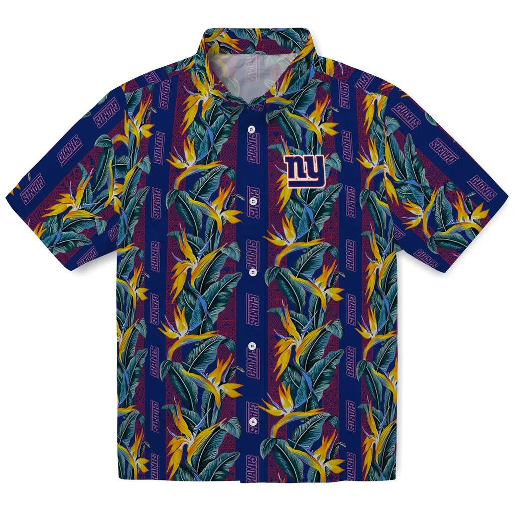 New York Giants Hawaiian Shirt - Paradise Vines new york giants paradise vines blue hawaiian shirts best selling