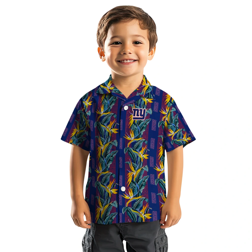New York Giants Hawaiian Shirt - Paradise Vines new york giants paradise vines blue hawaiian shirts top rated