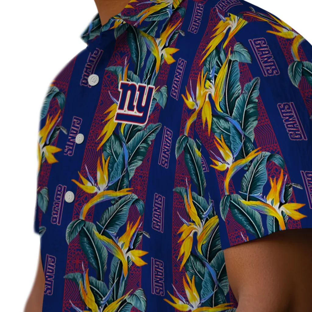 New York Giants Hawaiian Shirt - Paradise Vines new york giants paradise vines blue hawaiian shirts trendy