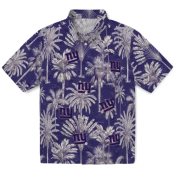 new york giants palm shadows blue hawaiian shirts best selling