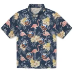 New York Islanders Hawaiian Shirt – Flamingo Hibiscus