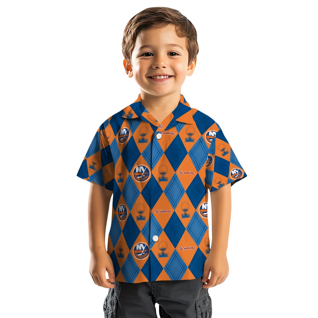 New York Islanders Hawaiian Shirt - Golfing Plaid new york islanders balloon plaid blue hawaiian shirts top rated