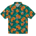 New York Islanders Hawaiian Shirt – Hibiscus and Palm Leaves