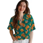 New York Islanders Hawaiian Shirt – Hibiscus and Palm Leaves
