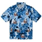 New York Islanders Hawaiian Shirt – Hibiscus Arrangement