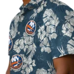 New York Islanders Hawaiian Shirt – Hibiscus Flowers